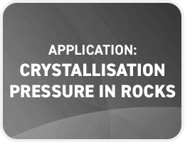 Measurement of crystallisation pressure in rocks