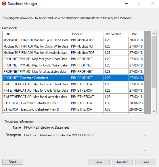 Service & Support Software PROFINET GDSML File Location